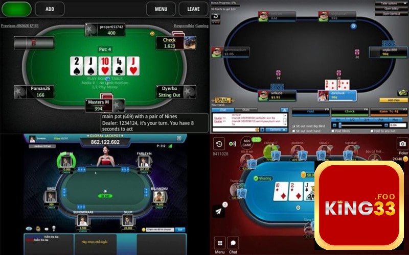 Mỗi ván bài poker trải qua tổng cộng 4 vòng cược cơ bản